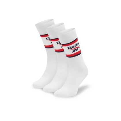 Zdjęcie Reebok Zestaw 3 par wysokich skarpet unisex R0369-SS24 (3-pack) Biały