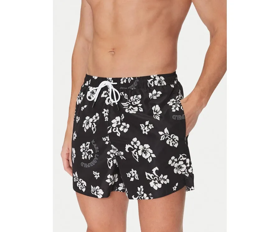 obrazek 1 KARL LAGERFELD Szorty kąpielowe A2M46035 Czarny Regular Fit
