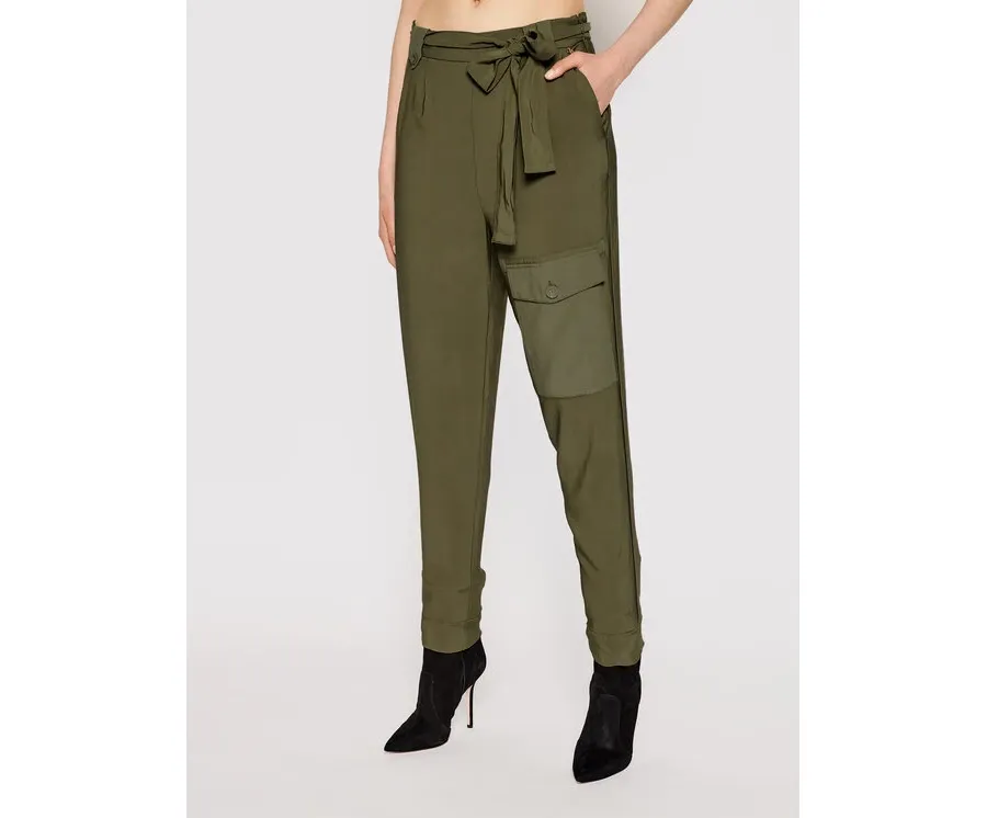 obrazek 1 TWINSET Spodnie materiałowe 211TT2161 Zielony Regular Fit
