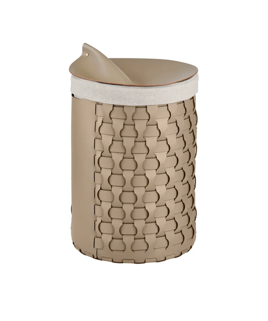 obrazek 2 Stylowa skórzana pokrywka Ø44 cm w kolorze cappuccino