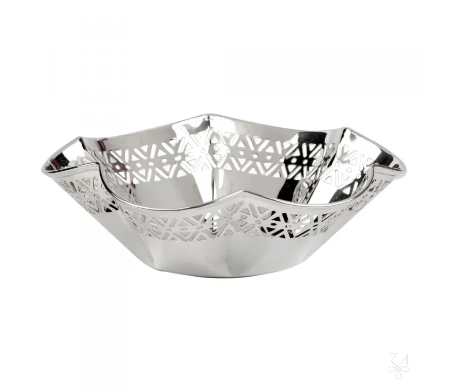 obrazek 1 Stylowa platerowana srebrem miska o falistym kształcie - Zaramella Argenti
