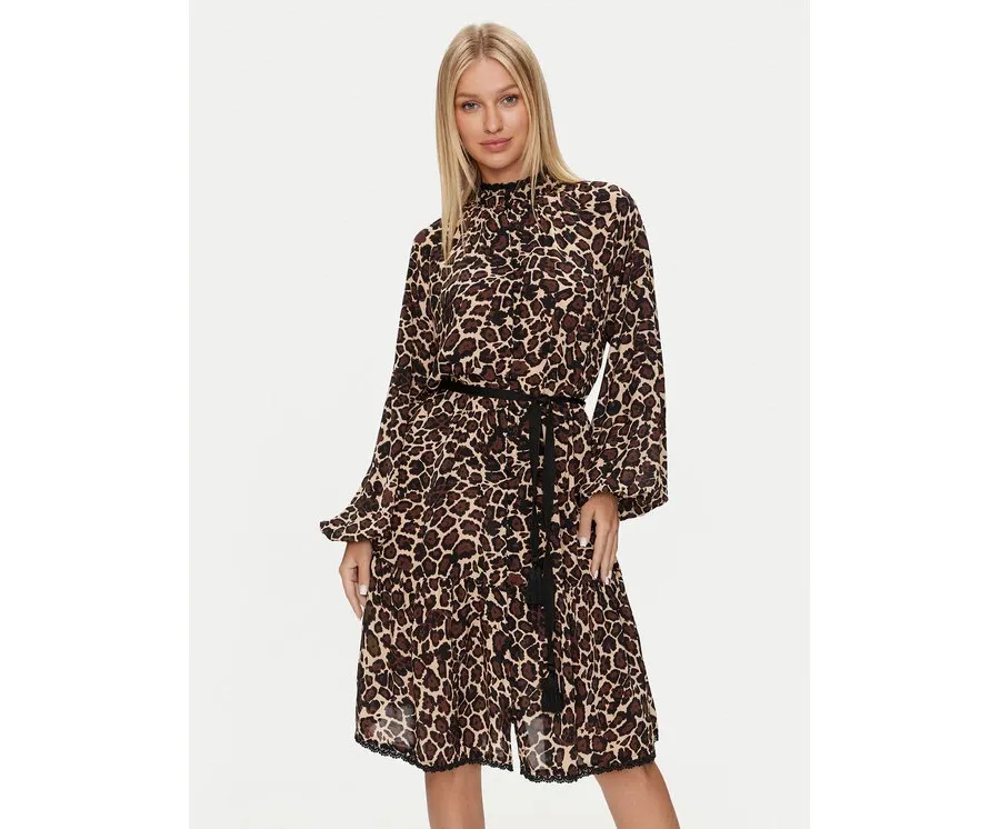 obrazek 1 Replay Sukienka codzienna W9113 .000.74994 Brązowy Loose Fit REPLAY