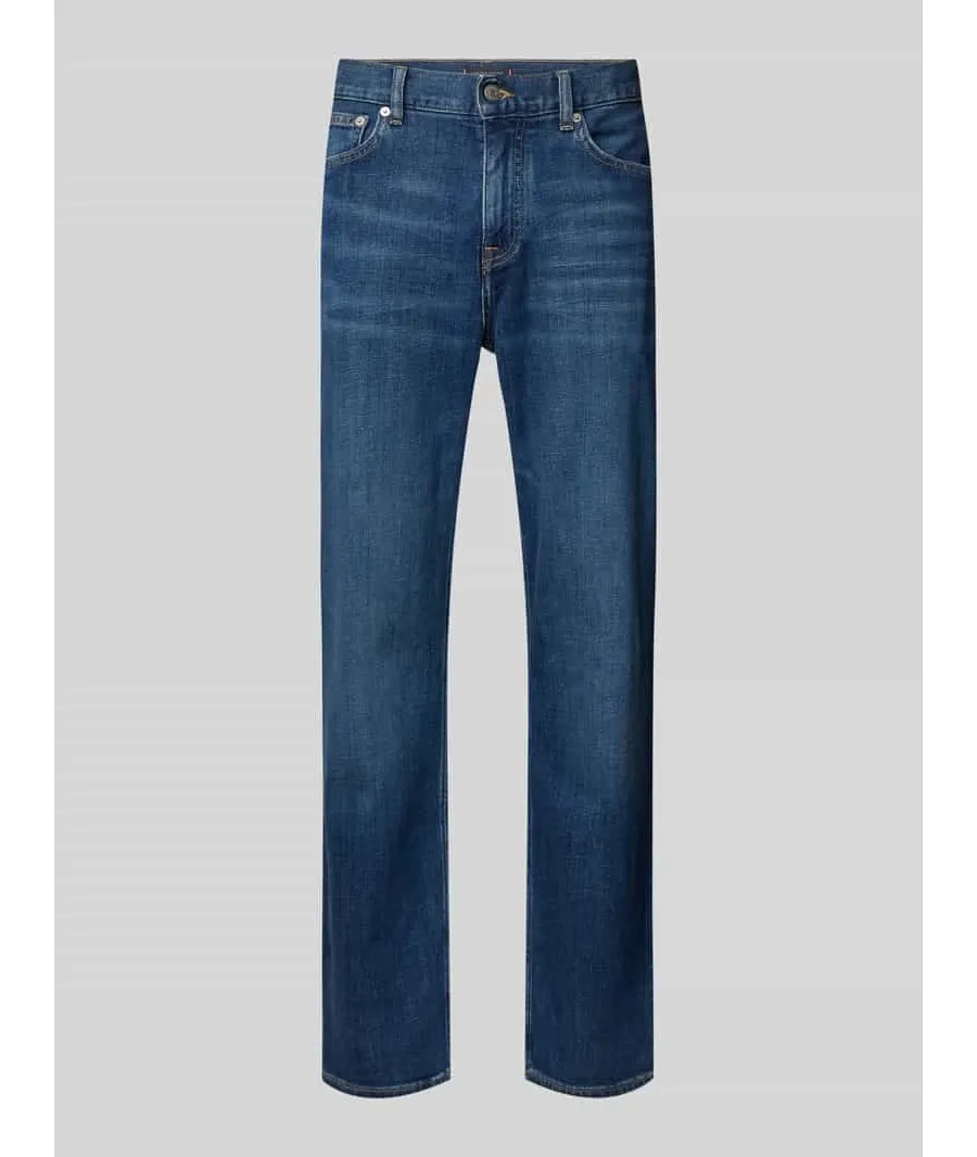 obrazek 1 Jeansy o kroju straight fit z 5 kieszeniami model ‘DENTON’