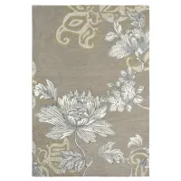 Picture Luxurious beige carpet with flowers - FABLED FLORAL GRAY 37504