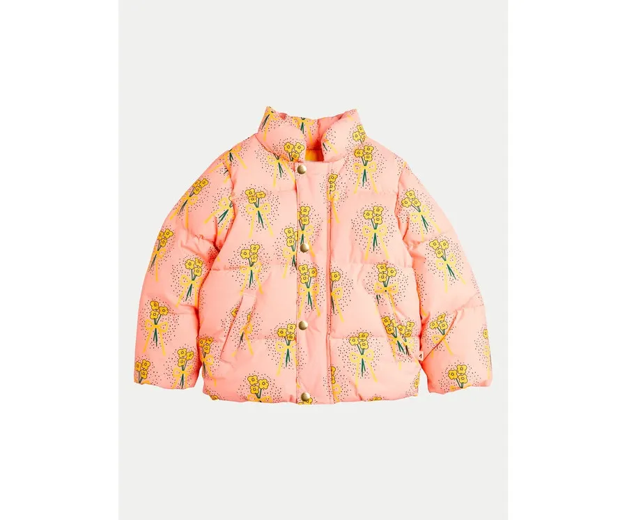 obrazek 1 Mini Rodini Kurtka puchowa Winter Flowers Aop 2471011328 Różowy Regular Fit MINI RODINI