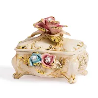 Zdjęcie Zdobiona szkatułka ceramiczna