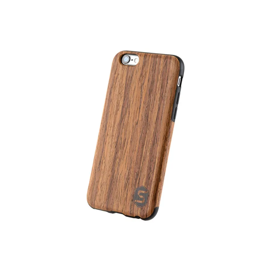 obrazek 1 Stylowe etui na telefon wykonane z drewna padauk (do Apple, Samsunga, Huawei)