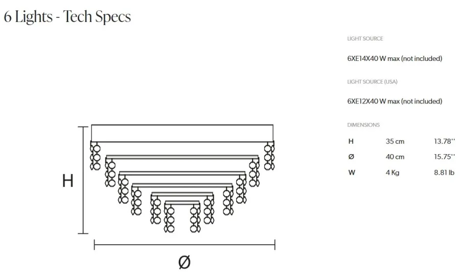obrazek 3 Prestiżowa lampa sufitowa z chromowaną ramą i kryształami