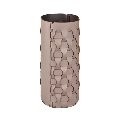 Zdjęcie Wysoki skórzany kosz na parasole Dubai Ø22xH51 cm w kolorze cappuccino