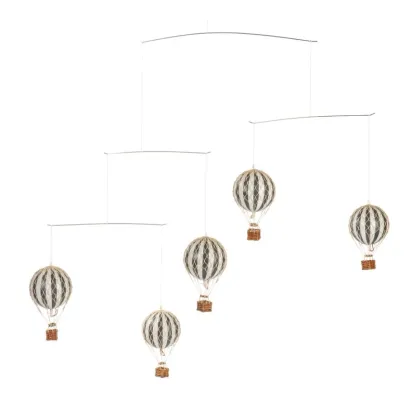 Zdjęcie Pięć czarno-białych balonów wiszących od Authentic Models