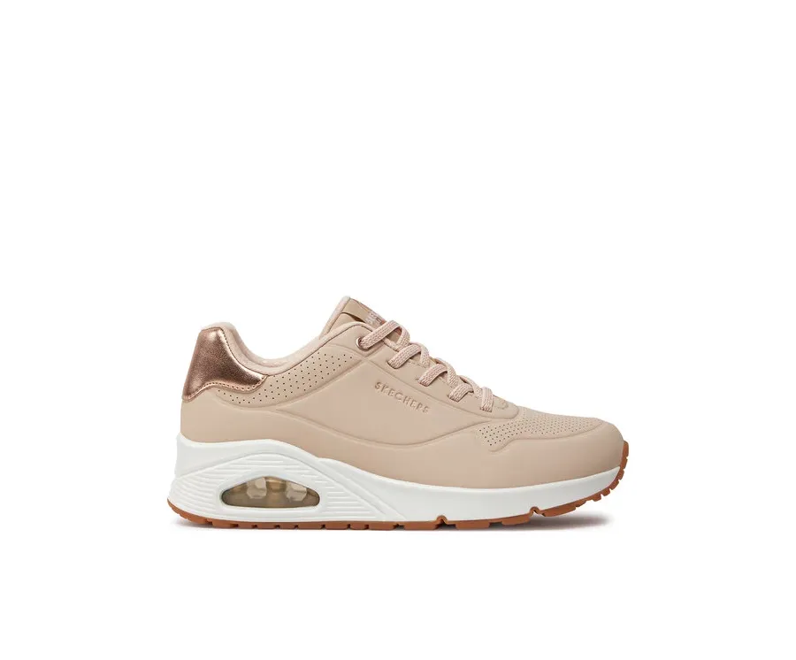 obrazek 1 Skechers Sneakersy Uno Shimmer Away 155196/NAT Różowy