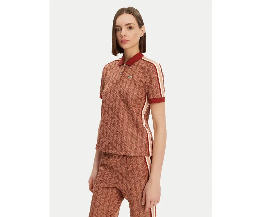 obrazek 1 Lacoste Polo DF3364 Brązowy Slim Fit
