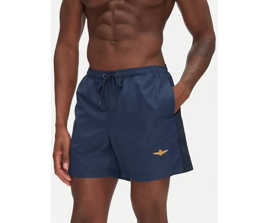 obrazek 1 Aeronautica Militare Szorty kąpielowe 251BW225CT3539 Granatowy Regular Fit