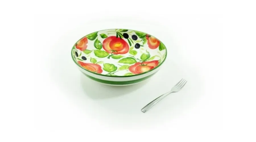 obrazek 2 Ceramiczna 33 centymetrowa malowana miska w stylu wiejskim - Le Ceramiche