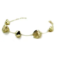Picture Exclusive yellow gold bracelet with perforated nuggets