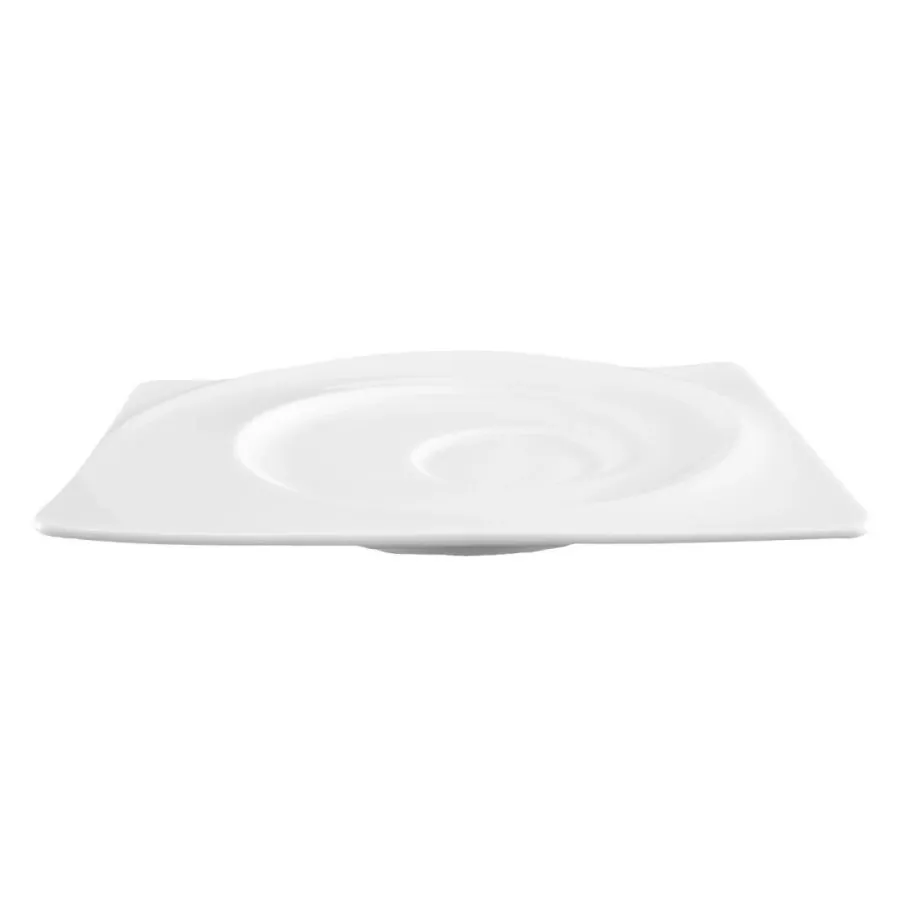 obrazek 3 Stylowy biały kwadratowy spodek z porcelany 19,5x16,5 cm - Seltmann Weiden