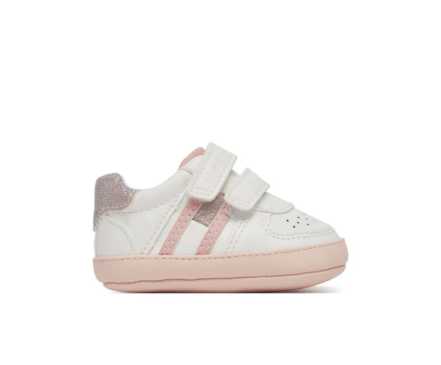 obrazek 1 Tommy Hilfiger Sneakersy Flag Low Cut Velcro Sneaker T0A9-33721-1528 Biały