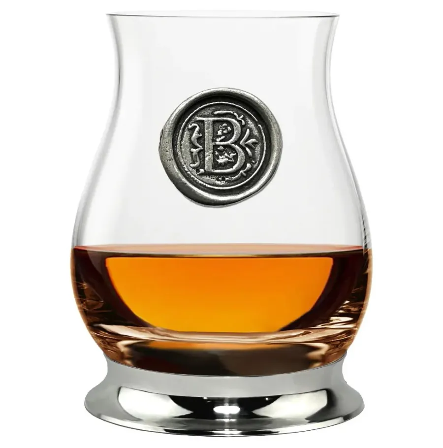 obrazek 2 Szklanka do whisky z dowolną literą alfabetu na prezent