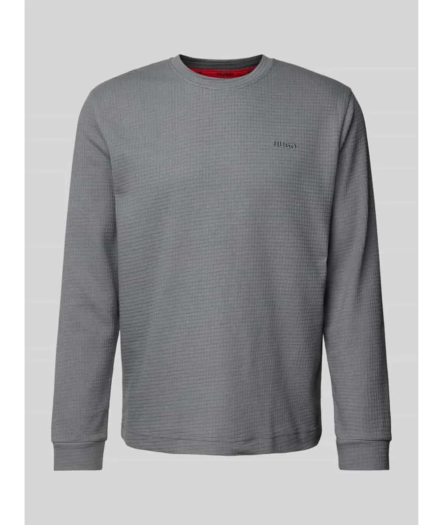 obrazek 1 Bluzka z długim rękawem i wyhaftowanym logo model ‘Austin’