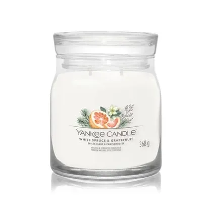 Zdjęcie Yankee Candle White Spruce & Grapefruit Signature Jar Świeca zapachowa 368 g