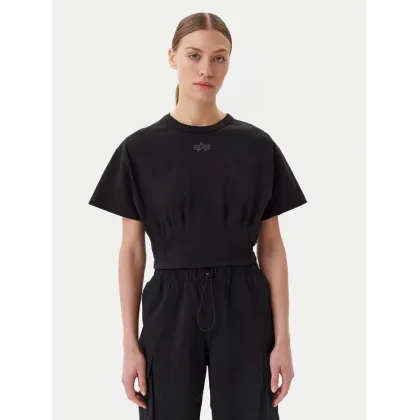 Zdjęcie Alpha Industries T-Shirt Waisted 148070 Czarny Regular Fit