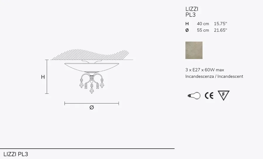 obrazek 4 Sufitowy żyrandol z kolorowymi kryształami - Luxury Products