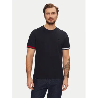 Zdjęcie Tommy Hilfiger T-Shirt Global Stripe MW0MW38078 Granatowy Regular Fit