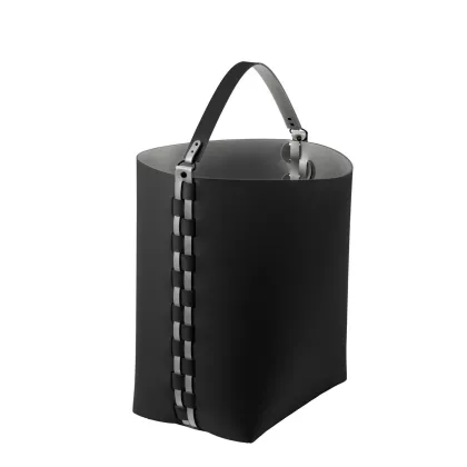 Zdjęcie Klasyczny czarny koszyk Helena 35x30xH45 cm z odpinanym uchwytem