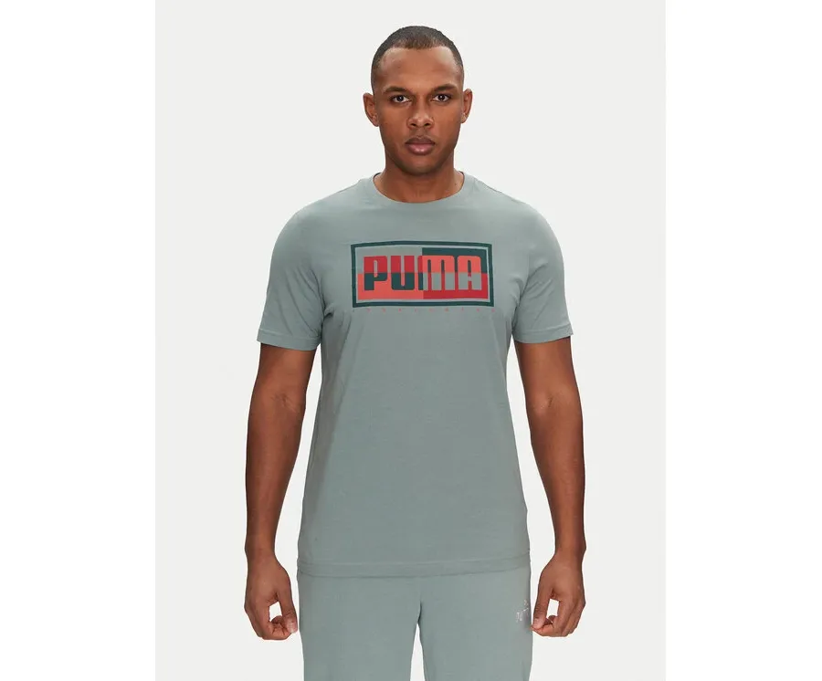 obrazek 1 Puma T-Shirt Graphics Box 684827 Zielony Regular Fit