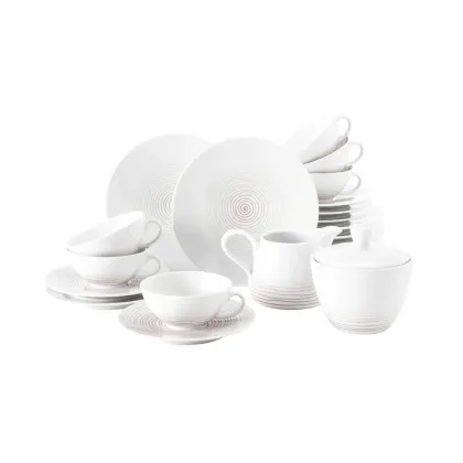 Zdjęcie Porcelanowy 20-elementowy serwis do herbaty w stylu nowoczesnym - Seltmann Weiden