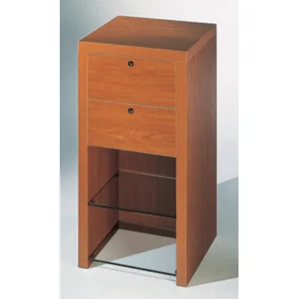 Picture Elegant, narrow, high display cabinet for a unique store