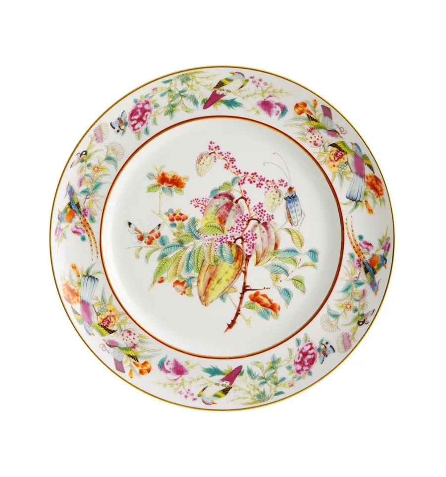 obrazek 1 Porcelanowy talerz obiadowy Kakao Paço Real z przedstawieniem drzewa kakaowca - Vista Alegre