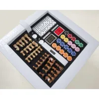 Zdjęcie Biało-skórzany stół multigame przystosowany do wielu gier