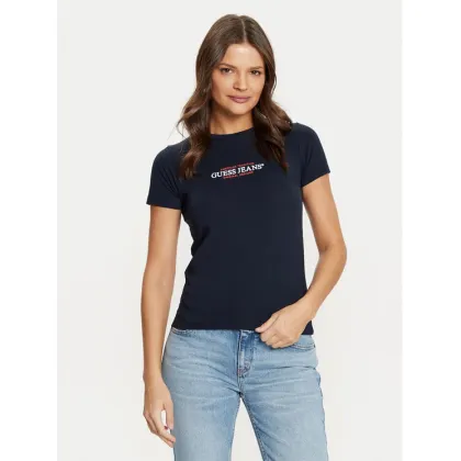 Zdjęcie Guess Jeans T-Shirt W4YI03 J1314 Granatowy Regular Fit