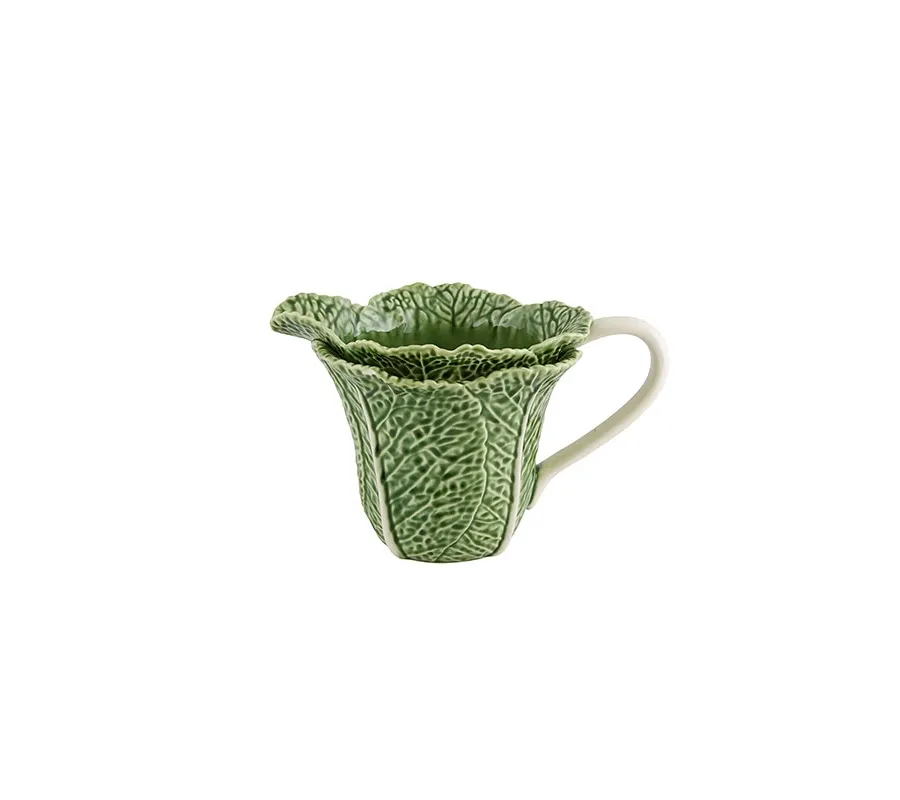 obrazek 1 Unikalny dzbanek ceramiczny z liścmi kapusty w stylu wiejskim - Bordallo Pinheiro