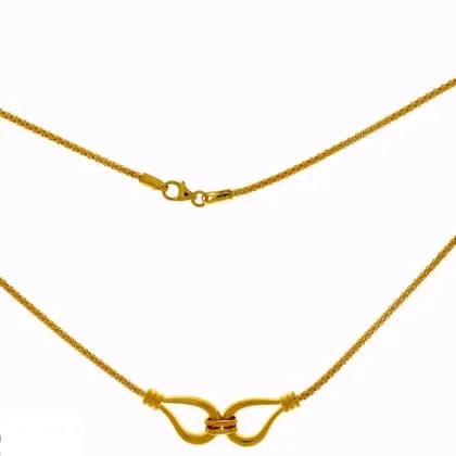 Zdjęcie Elegancki damski choker z centralnymi błyszczącymi pierścieniami 42 cm