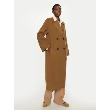 Zdjęcie IVY OAK Płaszcz wełniany Clara IO111105 Brązowy Oversize