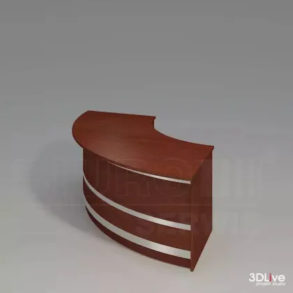 Zdjęcie Lada łukowa 1/4 koła o promieniu zewnętrznym 160cm, głębokość blatu roboczego 80cm, wysokość 74cm. - biuro Serwis