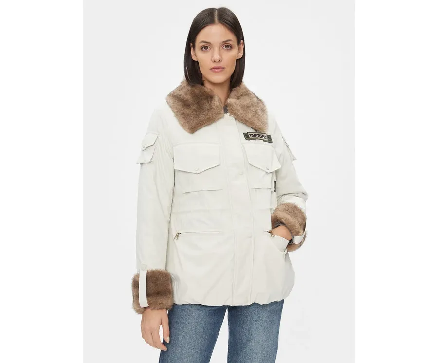 obrazek 1 Aeronautica Militare Kurtka przejściowa 232AB2126DCT3173 Écru Regular Fit