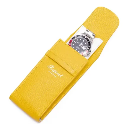 Picture Yellow single leather watch case