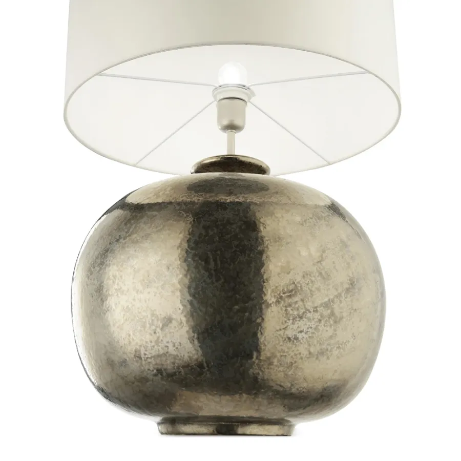 obrazek 3 Duża lampa stołowa z glazurowanej ceramiki H.41xL.40xP.40 cm
