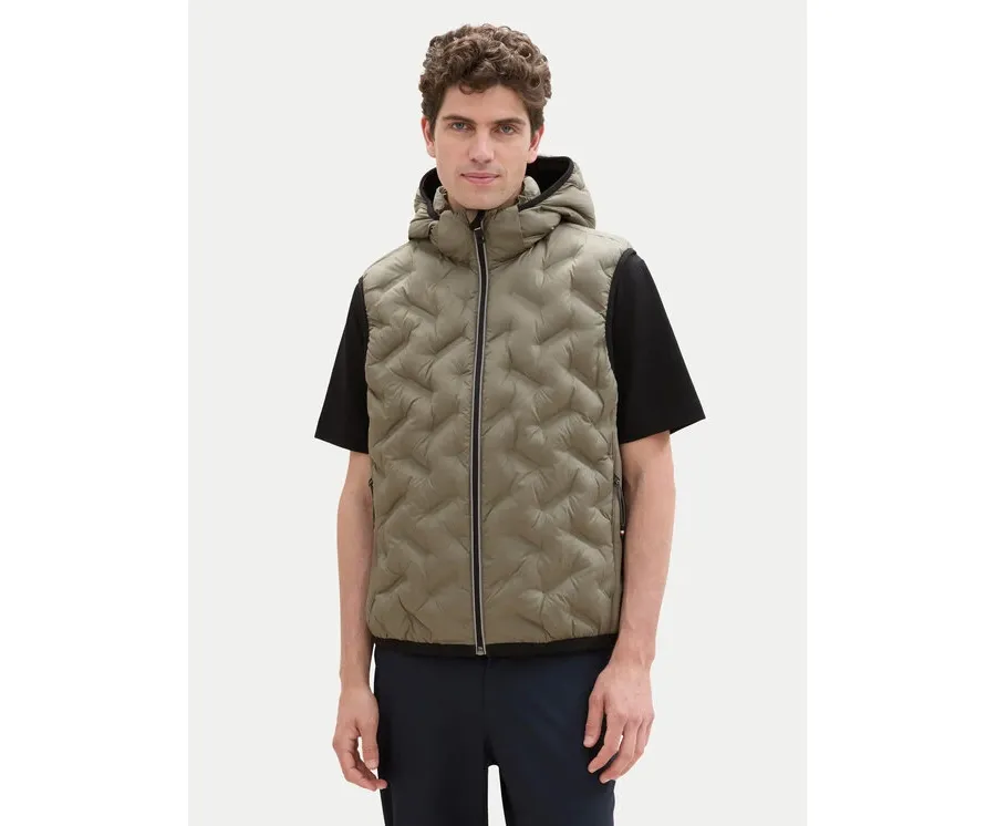 obrazek 1 Tom Tailor Kamizelka 1041313 Zielony Regular Fit