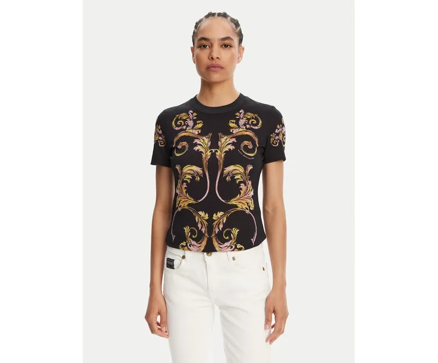 obrazek 1 Versace Jeans Couture T-Shirt 78HAH6P8 Czarny Slim Fit