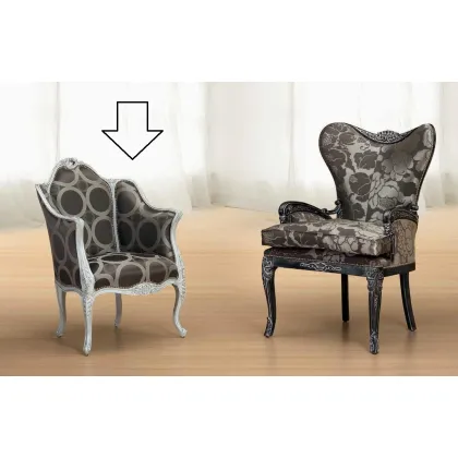 Zdjęcie Antyczny elegancki mały fotel do wyjątkowego salonu - Morello Gianpaolo