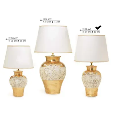 Picture Medium, golden lamp with bas-relief - Valle d'oro Patchi