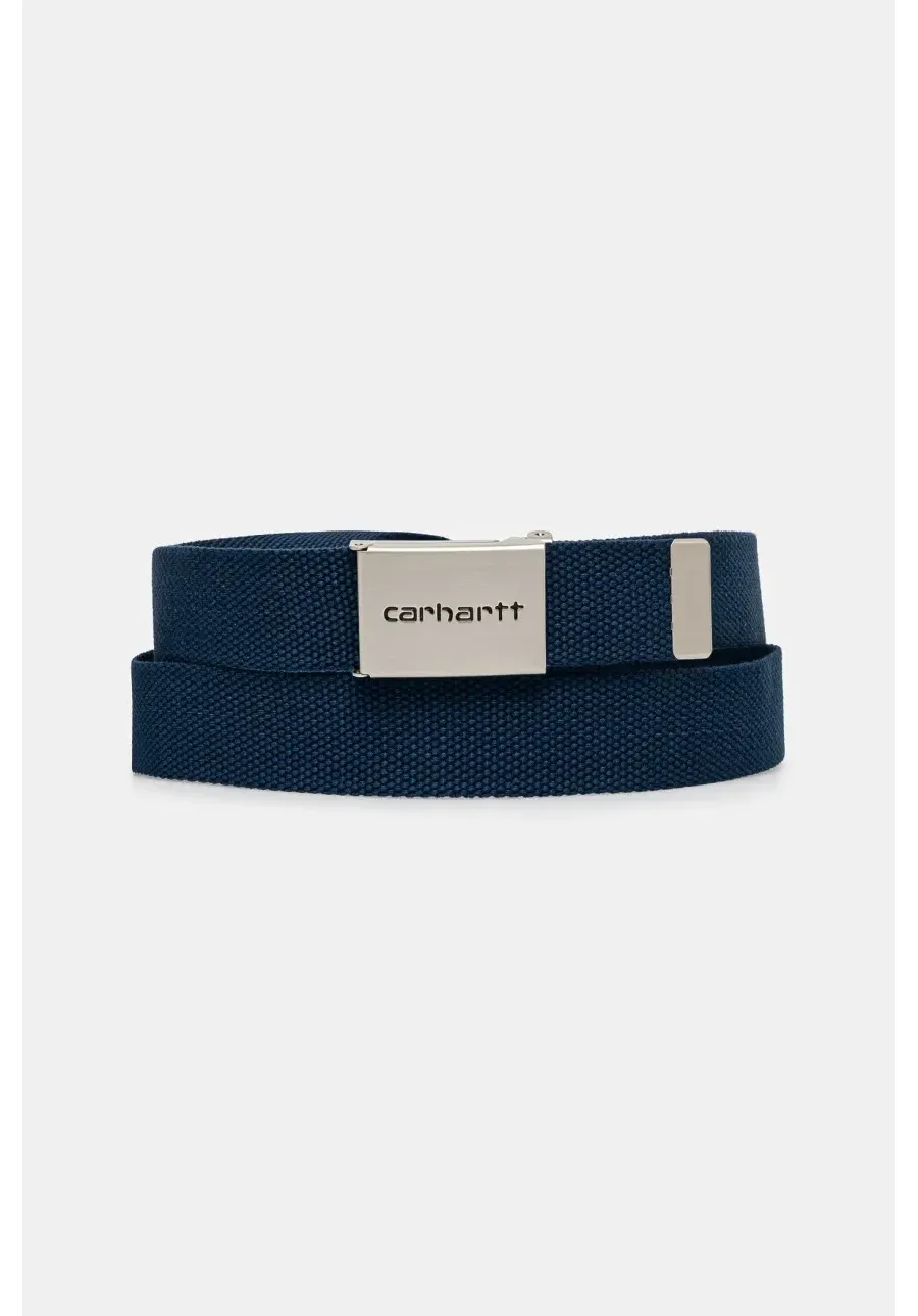 obrazek 1 Carhartt WIP pasek Clip Belt Chrome kolor granatowy I019176.E7XX