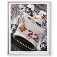 Zdjęcie Duży oryginalny plakat Mercedes-Benz 300 SLR (W 196 S) 722