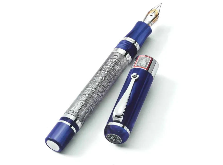 picture 1 Unique silver fountain pen - La Torre di Pisa