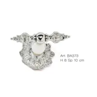 Zdjęcie Piękny wieszak z mosiądzu z oliwką z przezroczystego szkła Murano - Il Paralume Marina