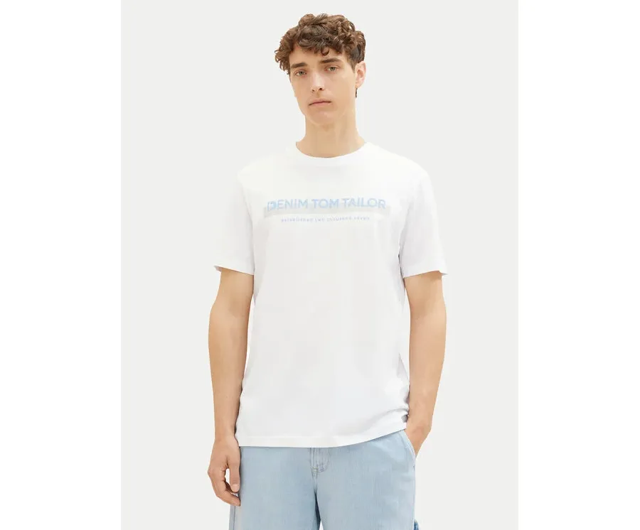 obrazek 1 Tom Tailor Denim T-Shirt 1037653 Biały Basic Fit